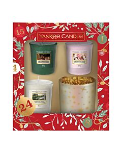Yankee Candle Countdown to Christmas Three Votive and Holder Gift Set